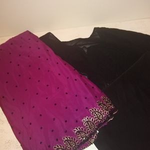 Saree Dress set, complete with blouse & petticoat